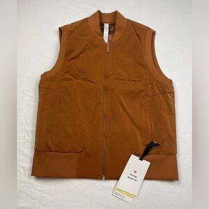 Lululemon Non-Stop Bomber Vest Butternut Brown Prima Loft Womem’s Sz 6 NWT